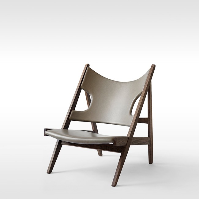 Audo loungestoel Knitting Chair Leder door Ib Kofod-Larsen
