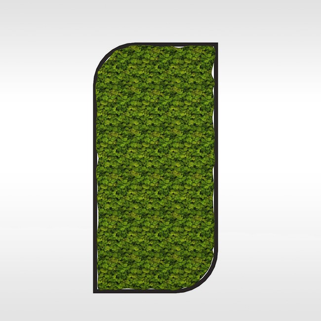BuzziSpace akoestisch wandpaneel BuzziMood Rectangular Leaf Moss door Cory Grosser