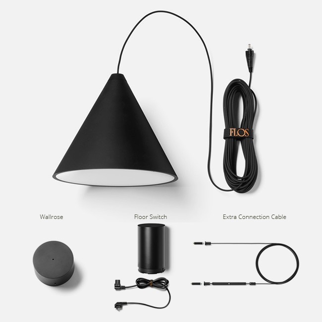 Flos hanglamp String Light Cone door Michael Anastassiades