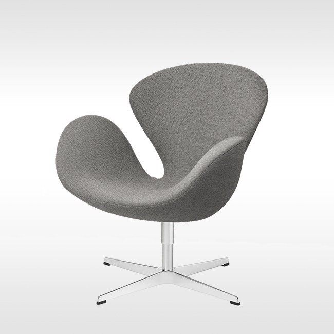 Fritz Hansen fauteuil Swan Lounge Chair model 3320 Textiel door Arne Jacobsen 