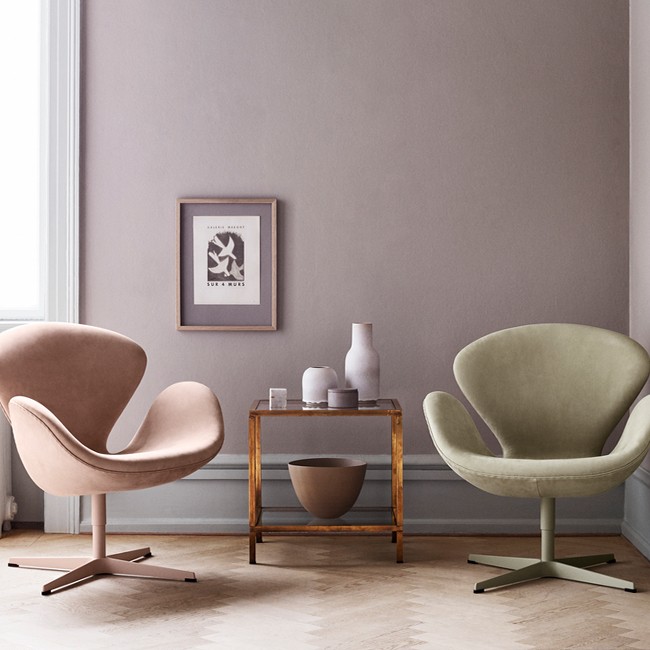 Fritz Hansen fauteuil Swan Lounge Chair model 3320 Leder door Arne Jacobsen 