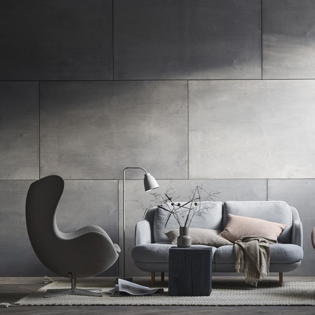 Fritz Hansen loungestoel Egg Lounge Chair Model 3316 Textiel door Arne Jacobsen