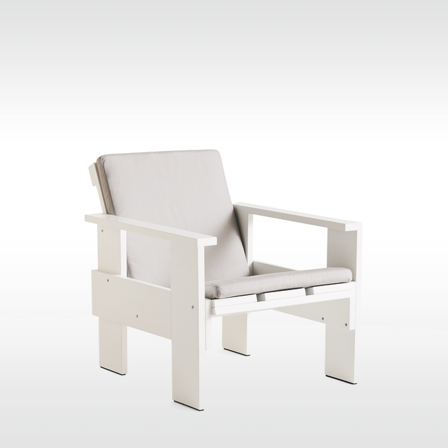 HAY fauteuil Crate Lounge Chair incl. Folding Cushion door Gerrit Rietveld