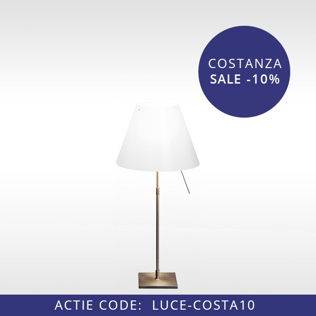 Luceplan tafellamp D13 c. Costanza Complete Brass door Paolo Rizzatto