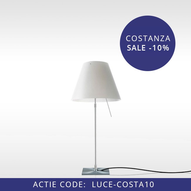 Luceplan tafellamp D13 Costanza Telescopisch + Dimmer door Paolo Rizzatto