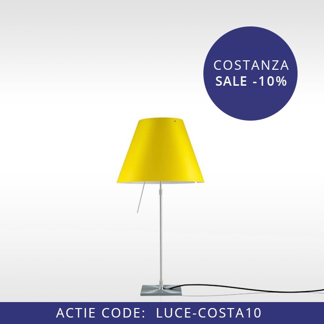Luceplan tafellamp D13 pi. Costanzina met voet door Paolo Rizzatto