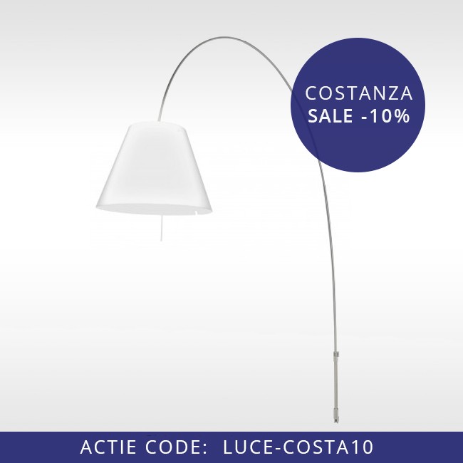 Luceplan wandlamp D13Ea d. & D13Ea i. Lady Costanza telescopisch door Paolo Rizzatto