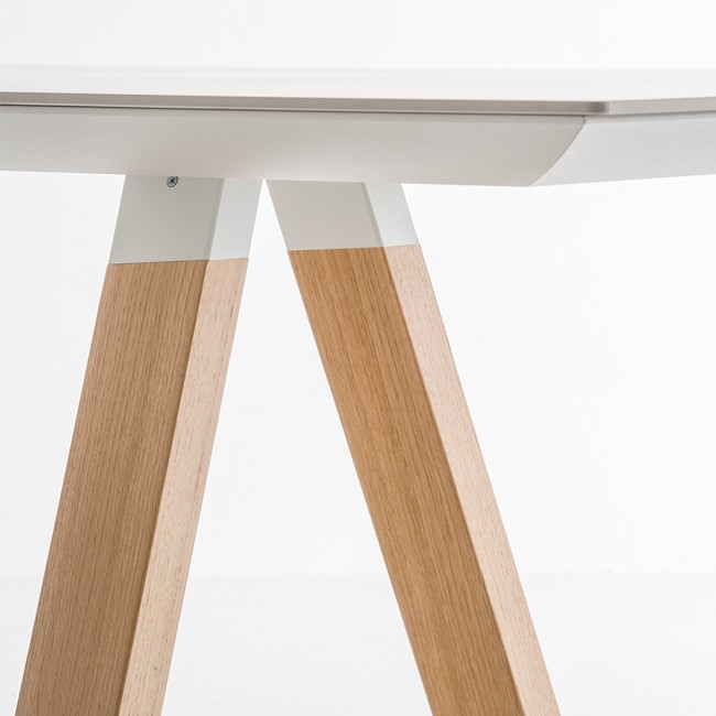 Pedrali tafel Arki Table Wood Compact White van Pedrali R&D