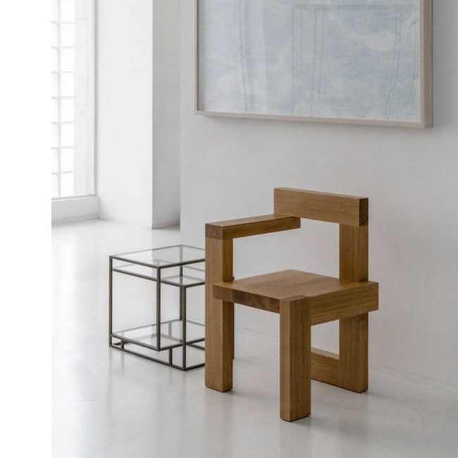 Spectrum stoel Steltman stoel (gestoffeerde uitvoering) door Gerrit Rietveld