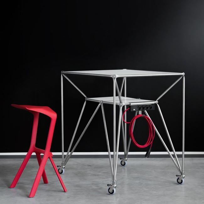 System 180 hoge tafel Design Thinking Line® Table T4S SteelLine door System 180