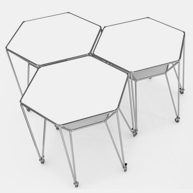 System 180 hoge tafel Design Thinking Line® Table T6 SteelLine door System 180