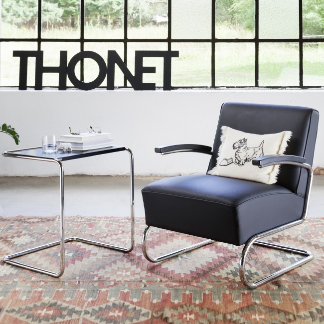 Thonet fauteuil Serie S 411 Chroom Onderstel door Thonet Design Team