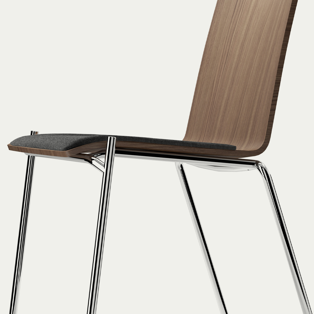 Thonet stoel Serie 162 SP Multiplex Beuken met Zitbekleding door Delphin Design