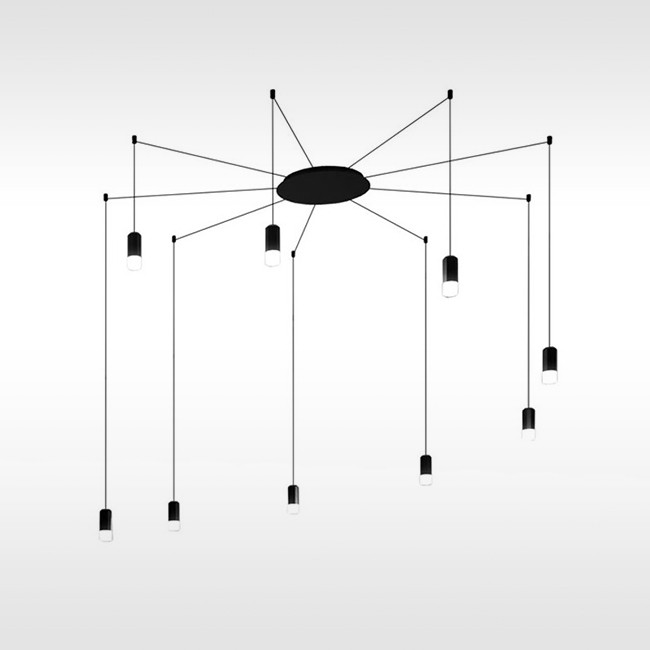Vibia hanglamp Wireflow FreeForm met diffuser door Arik Levy