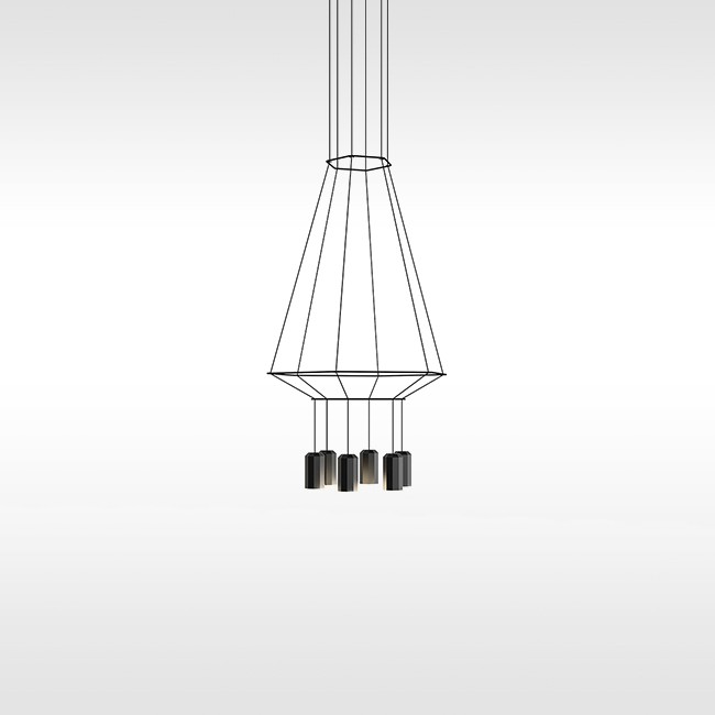 Vibia hanglamp Wireflow Suspension 6 LED zonder diffuser door Arik Levy