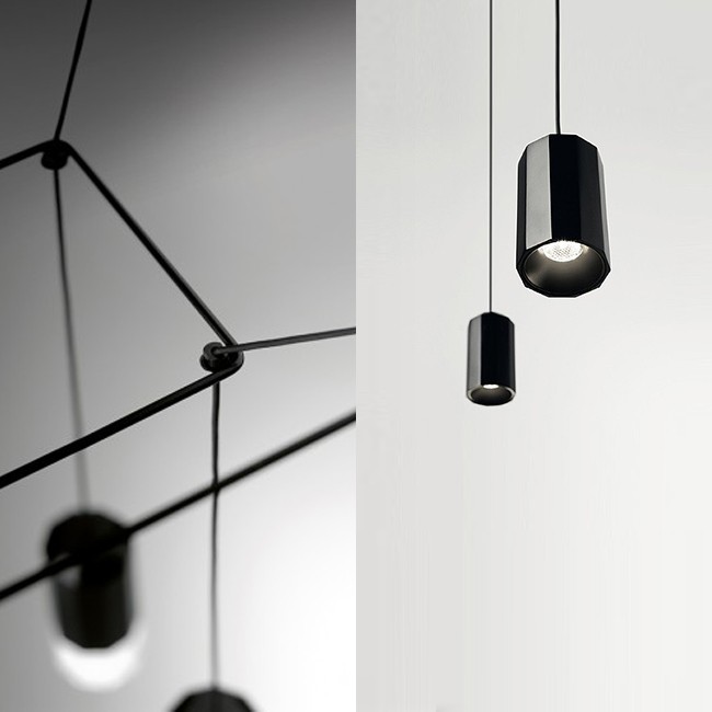 Vibia hanglamp Wireflow Suspension 8 LED zonder diffuser door Arik Levy