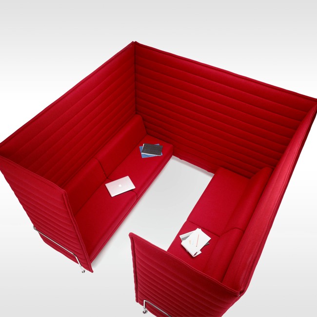 Vitra akoestische bank Alcove Cabin Two-Seater Highback door Ronan & Erwan Bouroullec