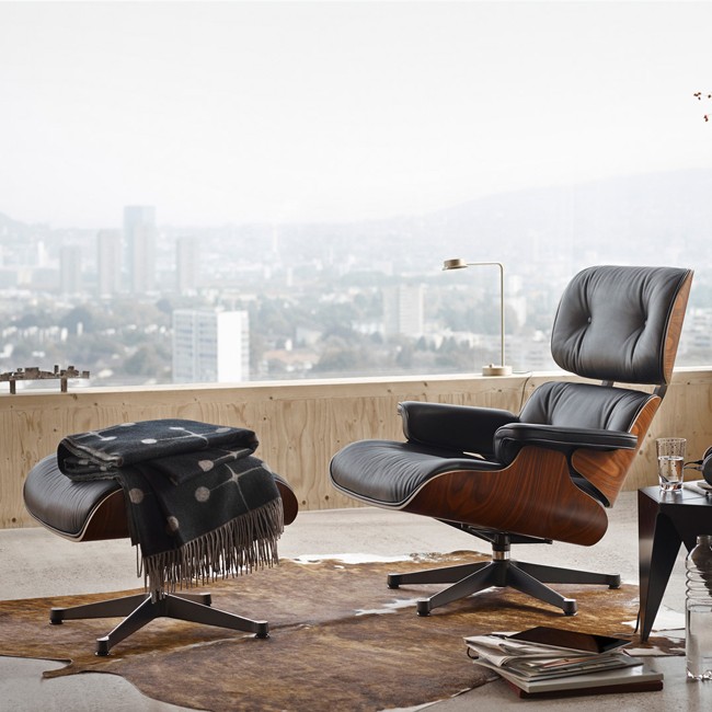 Vitra loungestoel Eames Lounge Chair Santos Palisander door Charles & Ray Eames