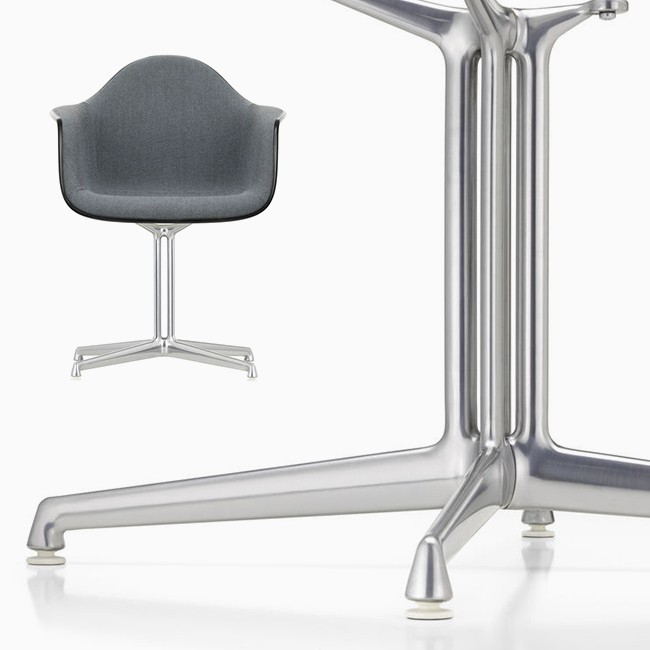 Vitra stoel Eames Plastic Armchair DAL Kiezelsteen bekleed door Charles & Ray Eames
