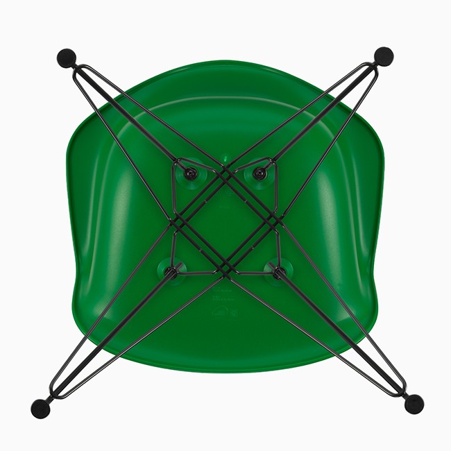 Vitra stoel Eames Plastic Armchair DAR Groen bekleed door Charles & Ray Eames