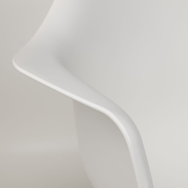 Vitra stoel Eames Plastic Armchair DAR (verchroomd onderstel) door Charles & Ray Eames