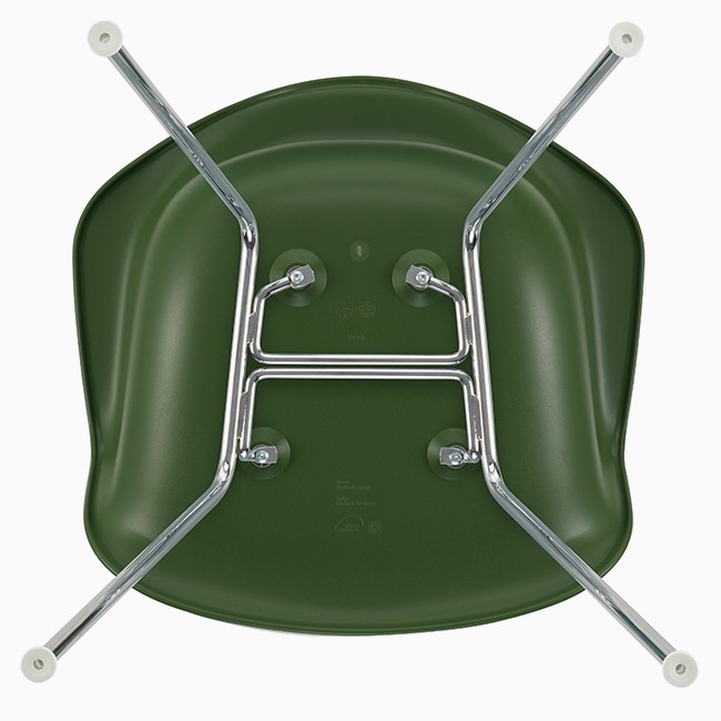 Vitra stoel Eames Plastic Armchair DAX Bosgroen bekleed door Charles & Ray Eames