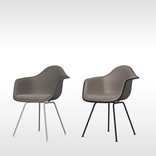 Vitra stoel Eames Plastic Armchair DAX Graniet bekleed door Charles & Ray Eames