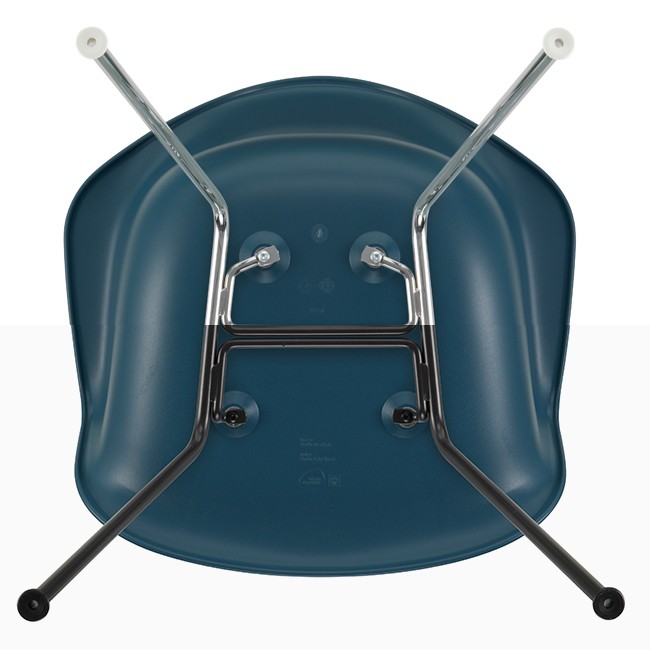 Vitra stoel Eames Plastic Armchair DAX Zeeblauw bekleed door Charles & Ray Eames