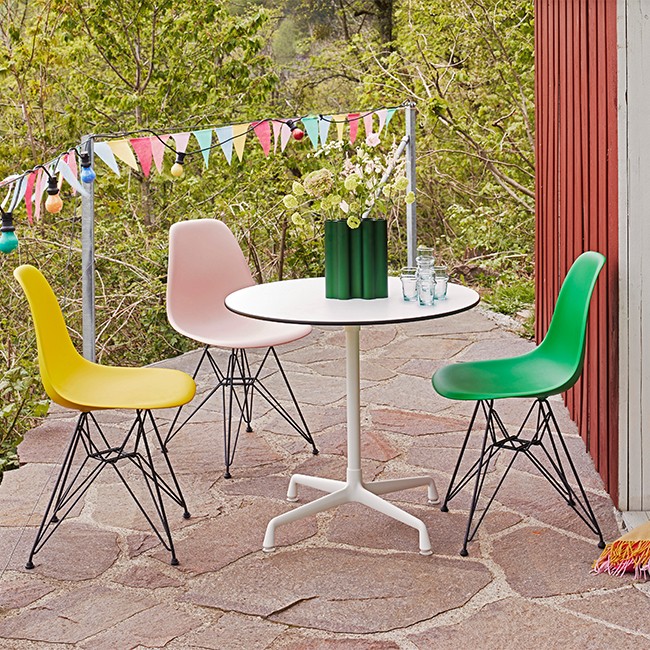Vitra stoel Eames Plastic Chair DSR Groen bekleed door Charles & Ray Eames