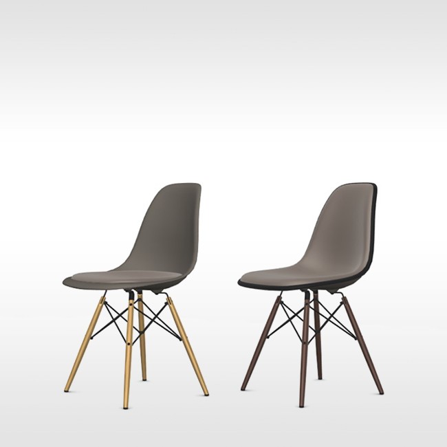 Vitra stoel Eames Plastic Chair DSW Graniet bekleed door Charles & Ray Eames