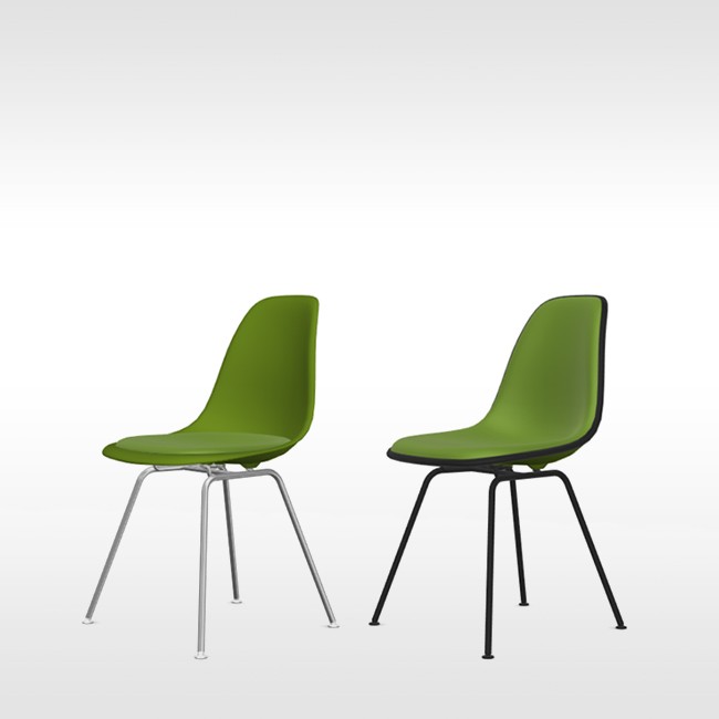 Vitra stoel Eames Plastic Chair DSX Bosgroen bekleed door Charles & Ray Eames