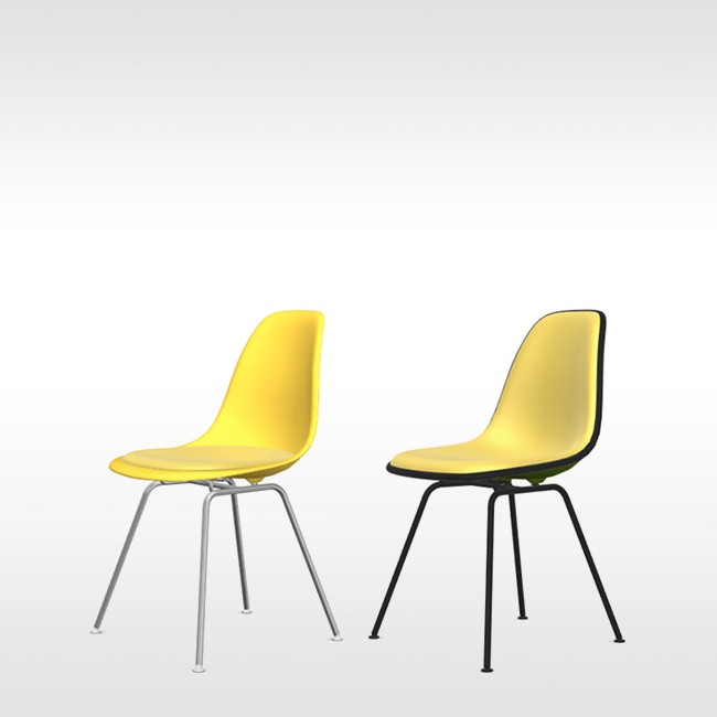Vitra stoel Eames Plastic Chair DSX Sunlight bekleed door Charles & Ray Eames