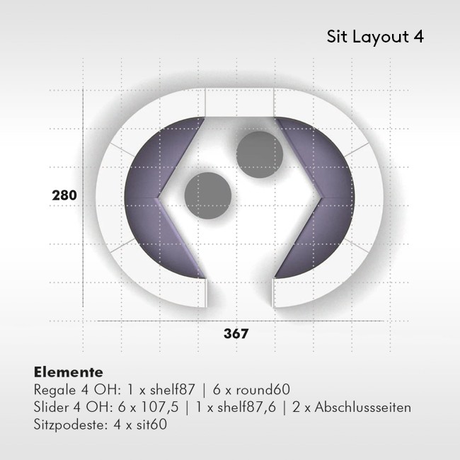 Werner Works akoestische zitplek Basic Flow SIT Layout 4 door Büro + Staubach