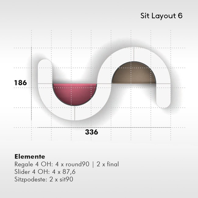 Werner Works akoestische zitplek Basic Flow SIT Layout 6 door Büro + Staubach