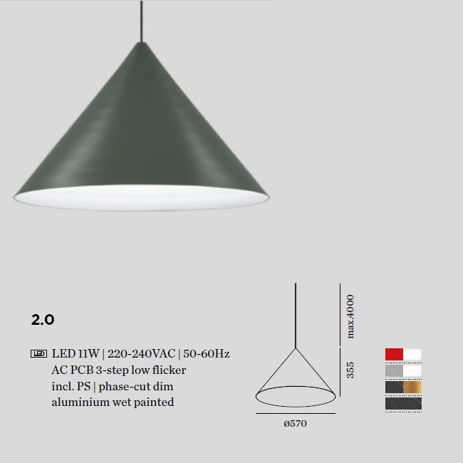 Wever & Ducré hanglamp Dinor 2.0 door 3H Draft