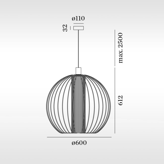 Wever & Ducré hanglamp Wiro Globe 1.0 door Bernd Steinhuber