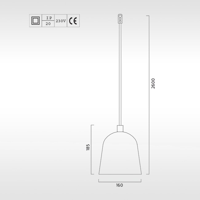 Zero hanglamp Convex Pendant door Jens Fager
